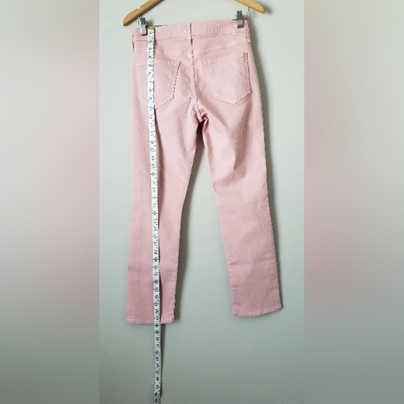 MOTHER Straight Leg Jeans in Soft Pink - Picture 3 of 11